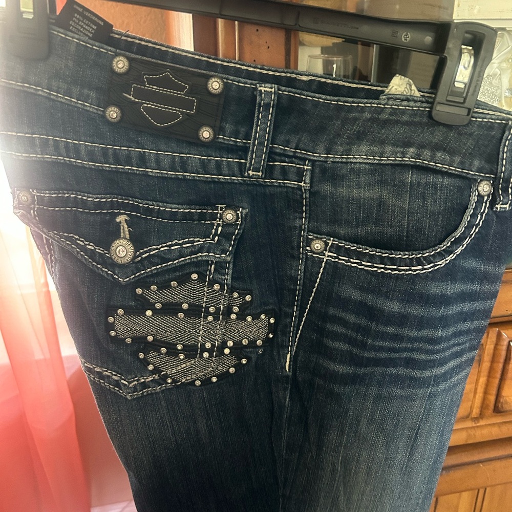 Harley-Davidson Women's Dark Blue Boot Cut Jeans